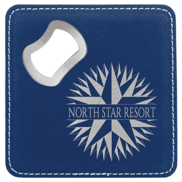 Square Leatherette Coaster and Bottle Opener - Image 8